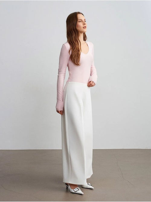 Slim fit ribgebreide trui met v-hals dilvin - Kiabi