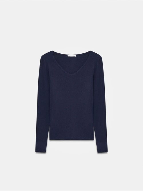 Slim fit ribgebreide trui met v-hals dilvin - Kiabi