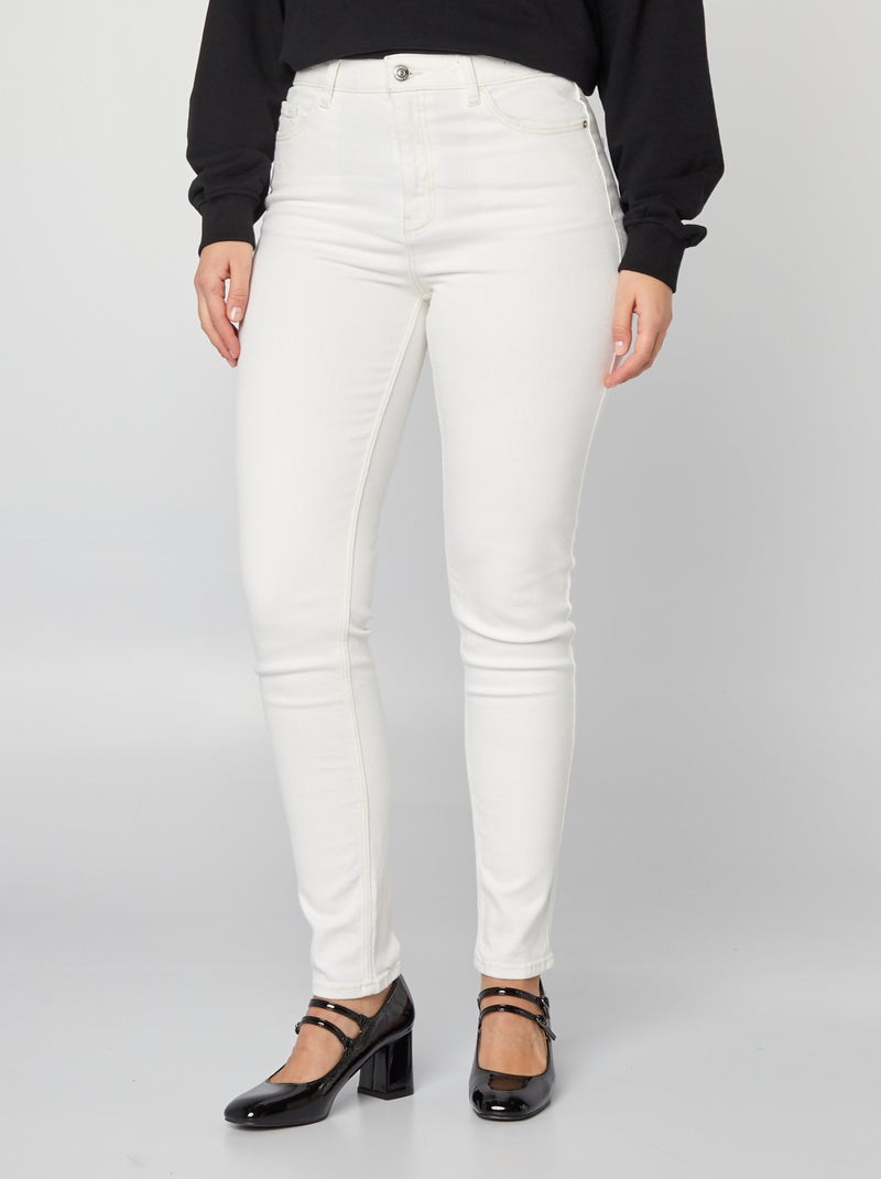 Slim-fit spijkerbroek - L34 WIT - Kiabi