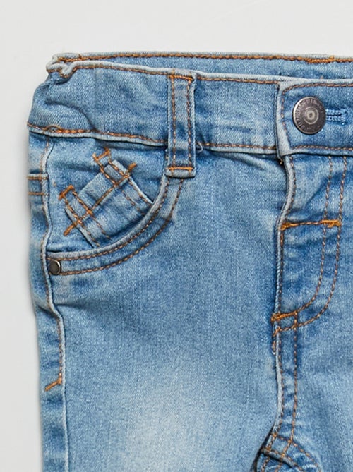 Slim-fit stretchjeans met verstelbare taille - Kiabi