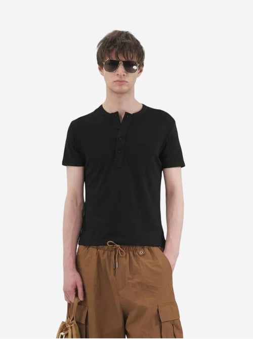 Slim fit t-shirt met ronde hals en knopen giesto - Kiabi Slim fit t-shirt met ronde hals en knopen giesto - Kiabi