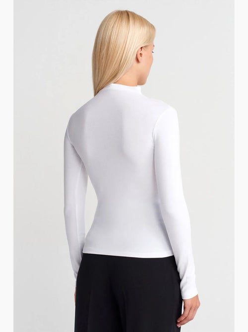 Slim fit top met lange mouwen en halve col dilvin - Kiabi Slim fit top met lange mouwen en halve col dilvin - Kiabi