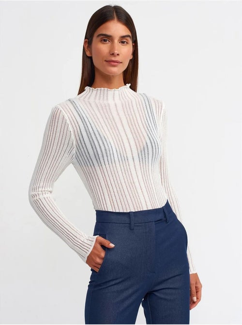 Slim fit trui met halve col en ribstructuur dilvin - Kiabi Slim fit trui met halve col en ribstructuur dilvin - Kiabi
