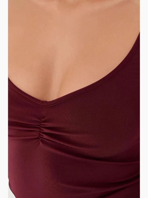 Slim fit v-hals top met lange mouwen hiccup - Kiabi Slim fit v-hals top met lange mouwen hiccup - Kiabi