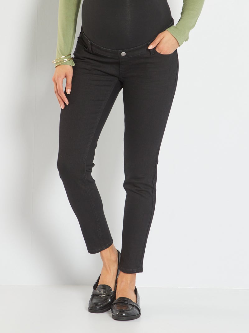 Slim-fit zwangerschapsbroek L28 ZWART - Kiabi