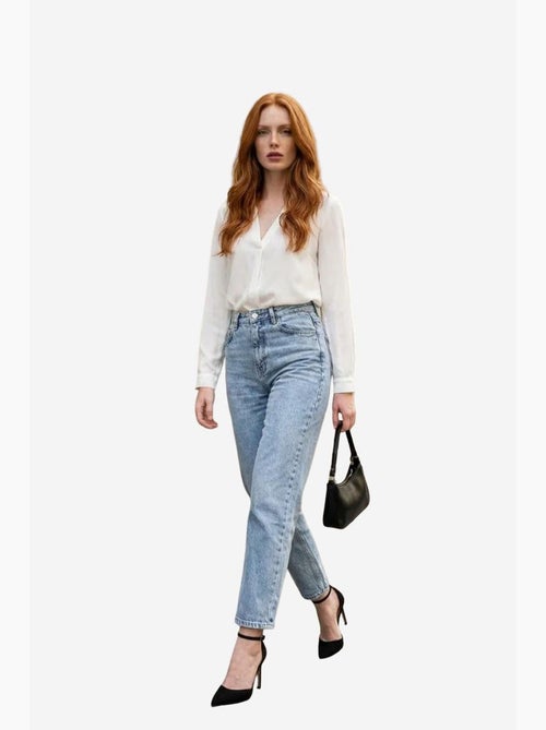 Slim jeans met hoge taille my fashion - Kiabi Slim jeans met hoge taille my fashion - Kiabi