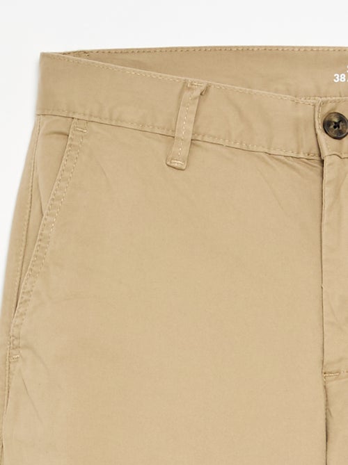 Slimfit chinobroek van 100% katoen L36 1,90+ - Kiabi