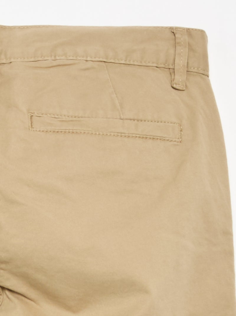 Slimfit chinobroek van 100% katoen L36 1,90+ Biege - Kiabi