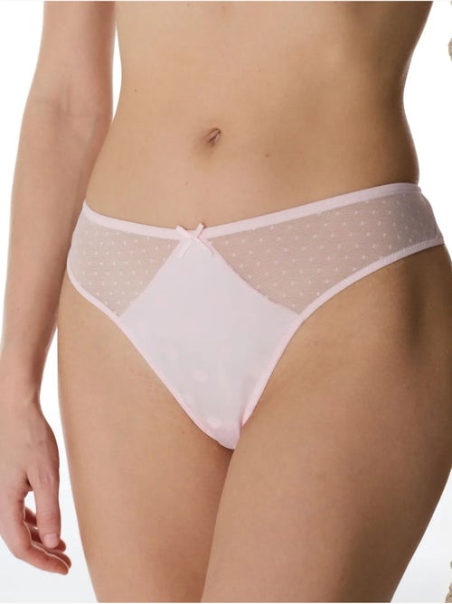 Slip brésilien en satin à pois penti - Kiabi Slip brésilien en satin à pois penti - Kiabi