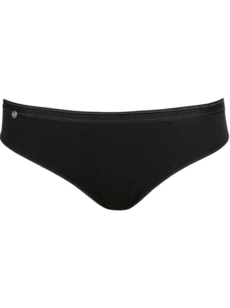 Slip brésilien happy day cheek Noir - Kiabi
