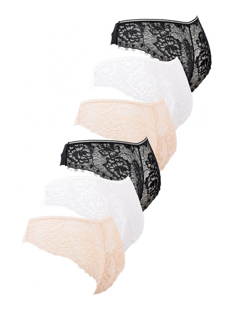 Slip CXL by LACROIX - Set van 6 Zwart Wit Zwart - Kiabi