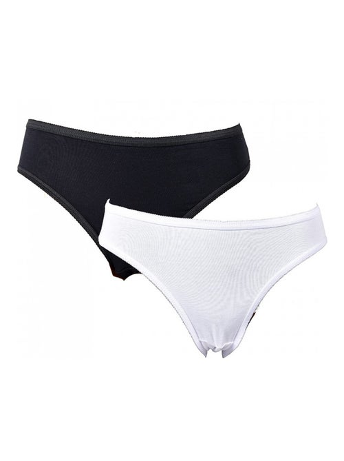 Slip Dames Comfort Maillot Katoen Premium - Set van 2 - Kiabi Slip Dames Comfort Maillot Katoen Premium - Set van 2 - Kiabi