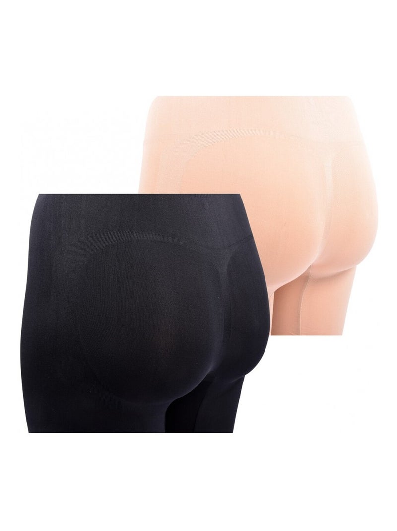 Slip dames INFINITIF - Set van 2 Zwart Multicolor - Kiabi