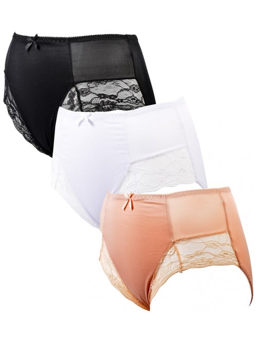 Slip Dames INFINITIF - Set van 3 - Kiabi Slip Dames INFINITIF - Set van 3 - Kiabi