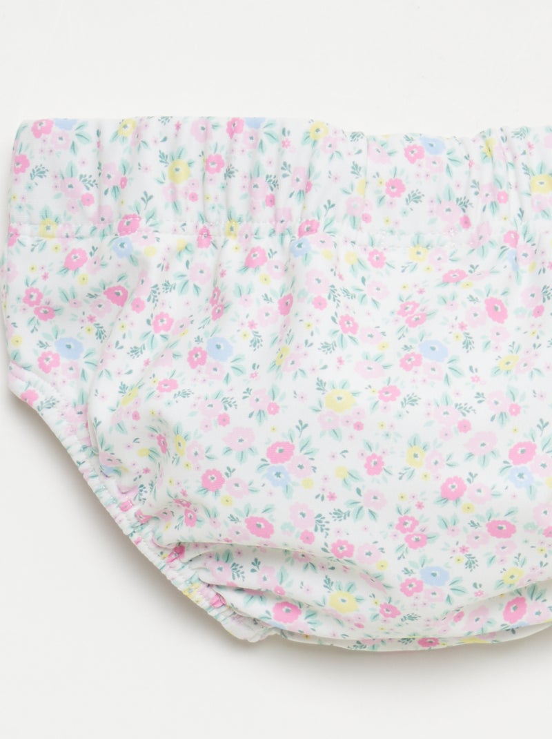 Slip de bain à motifs Blanc - Kiabi