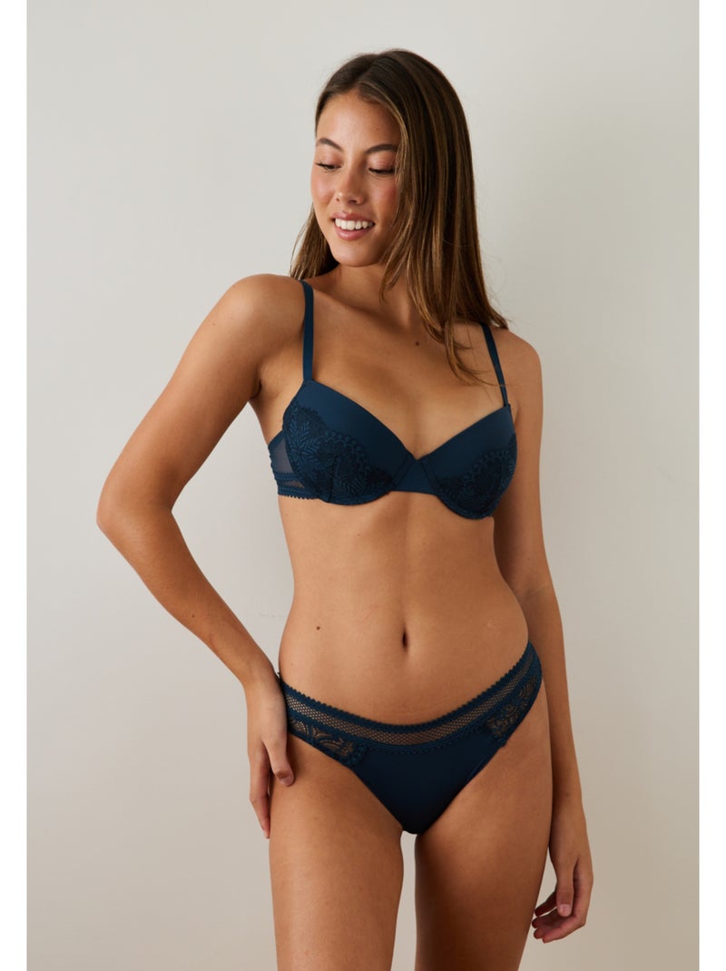 Slip elie  van kant Blauw - Kiabi