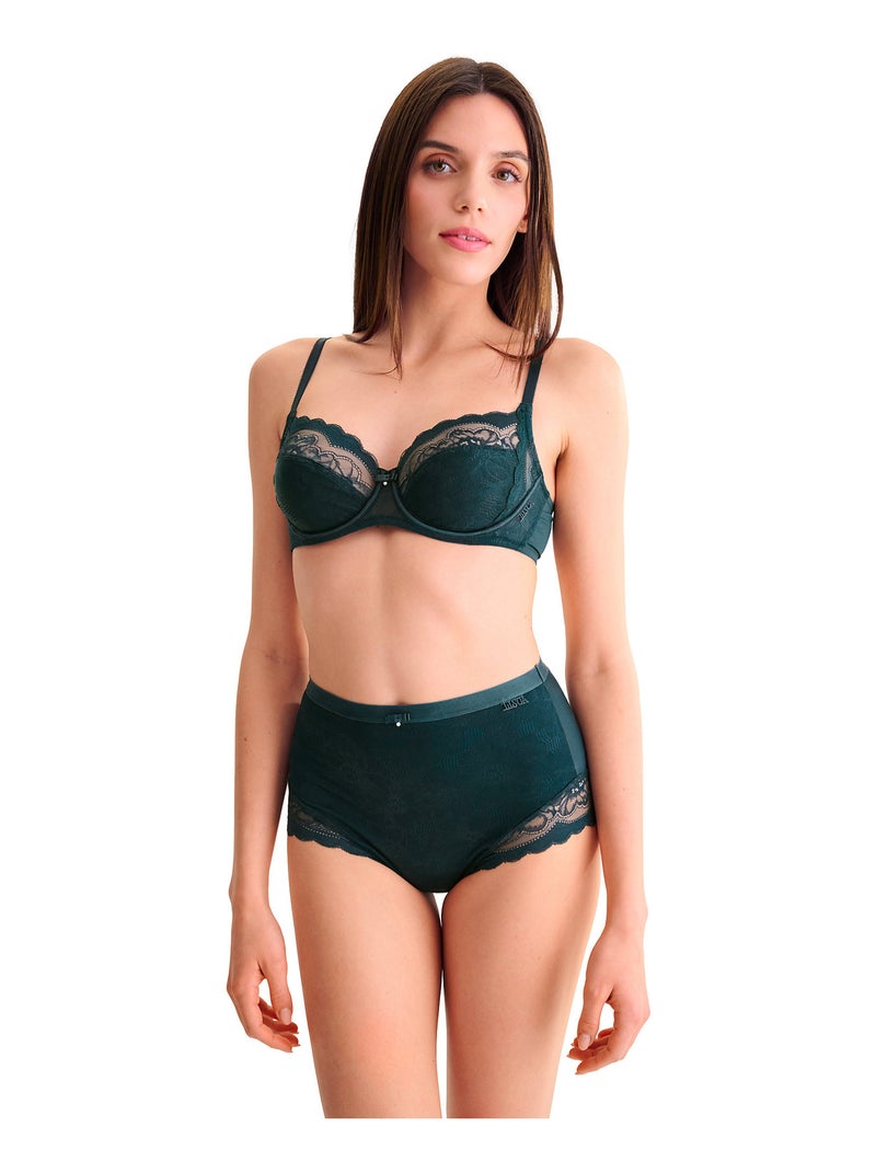 Slip met hoge taille evelyn Groen - Kiabi