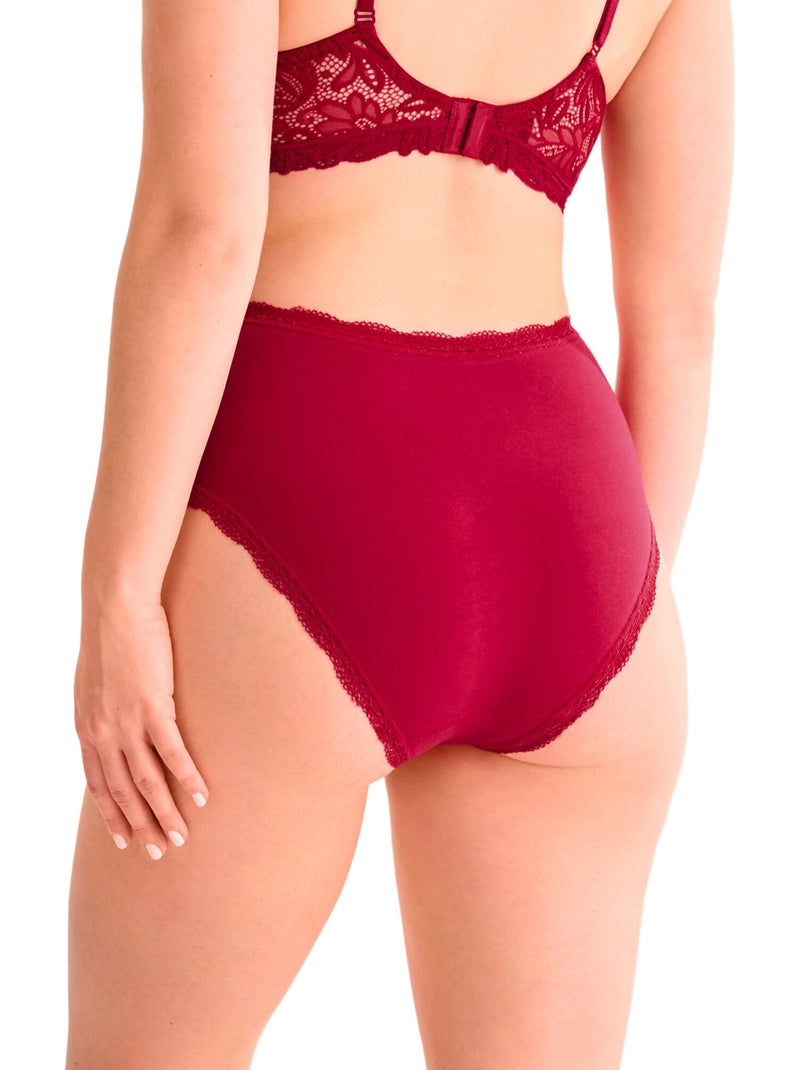 Slip met hoge taille everyday Rood - Kiabi