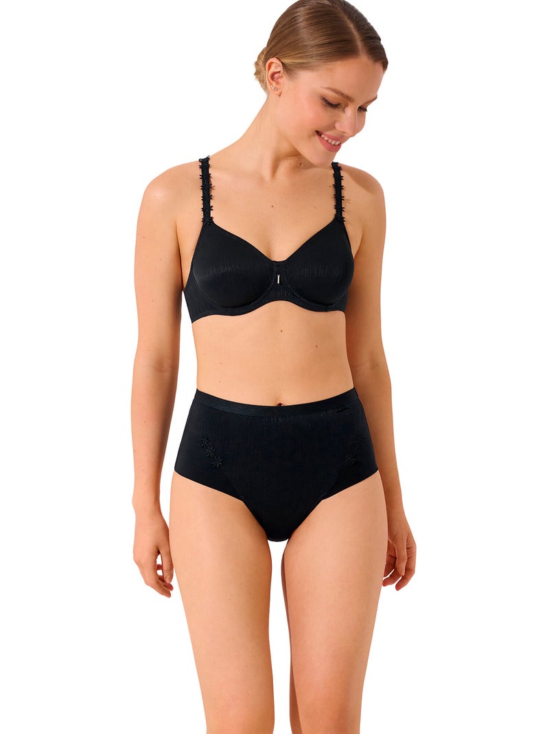 Slip met hoge taille gracia Zwart - Kiabi
