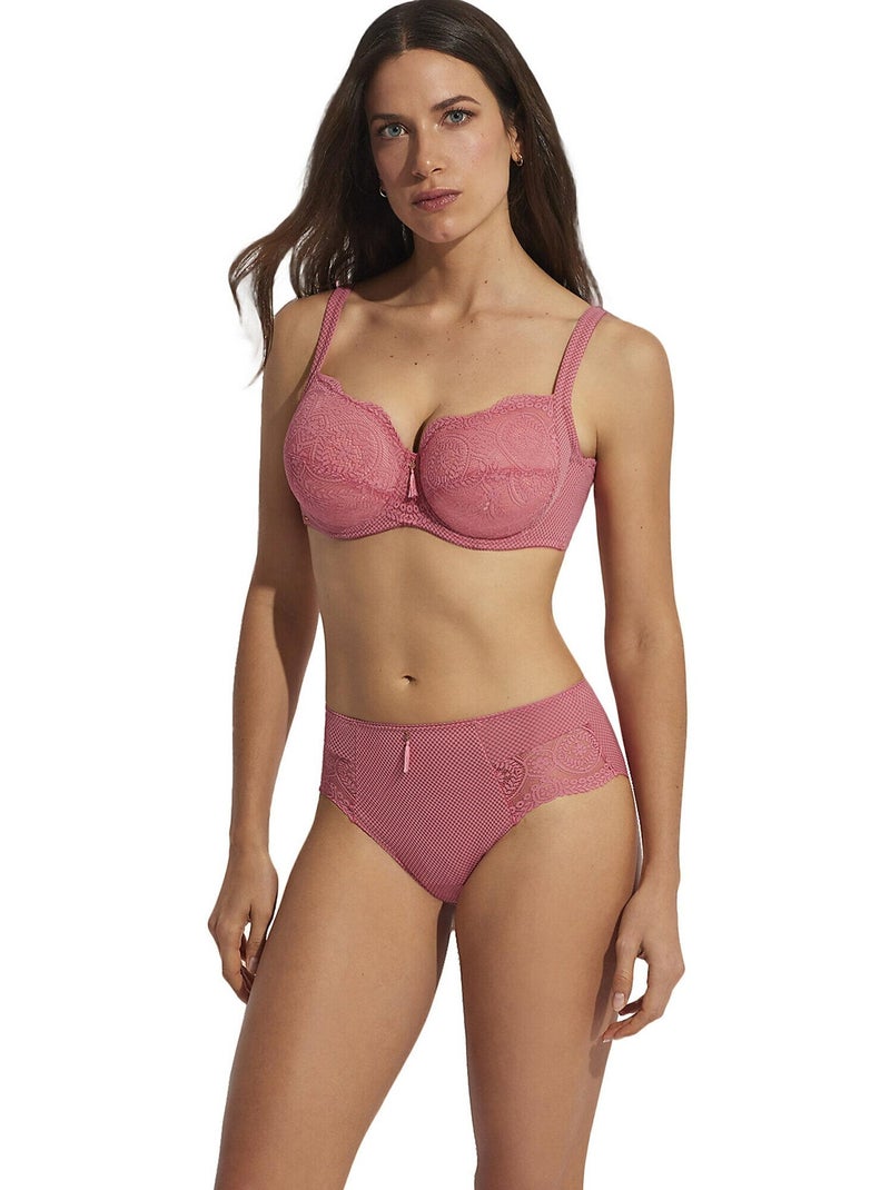 Slip met hoge taille matilda Roze - Kiabi