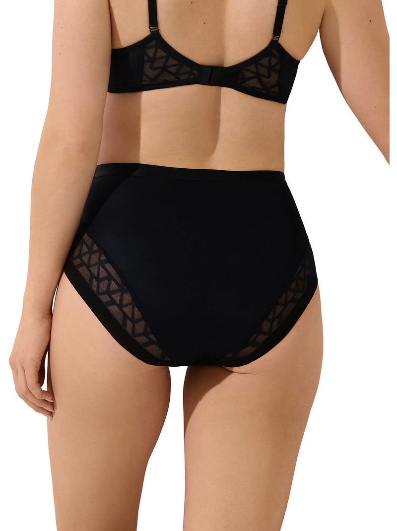 Slip met hoge taille opal Zwart - Kiabi