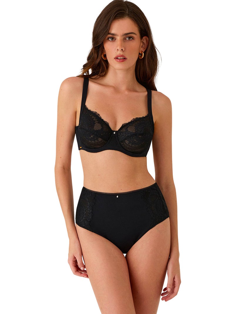 Slip met hoge taille renatta Zwart - Kiabi