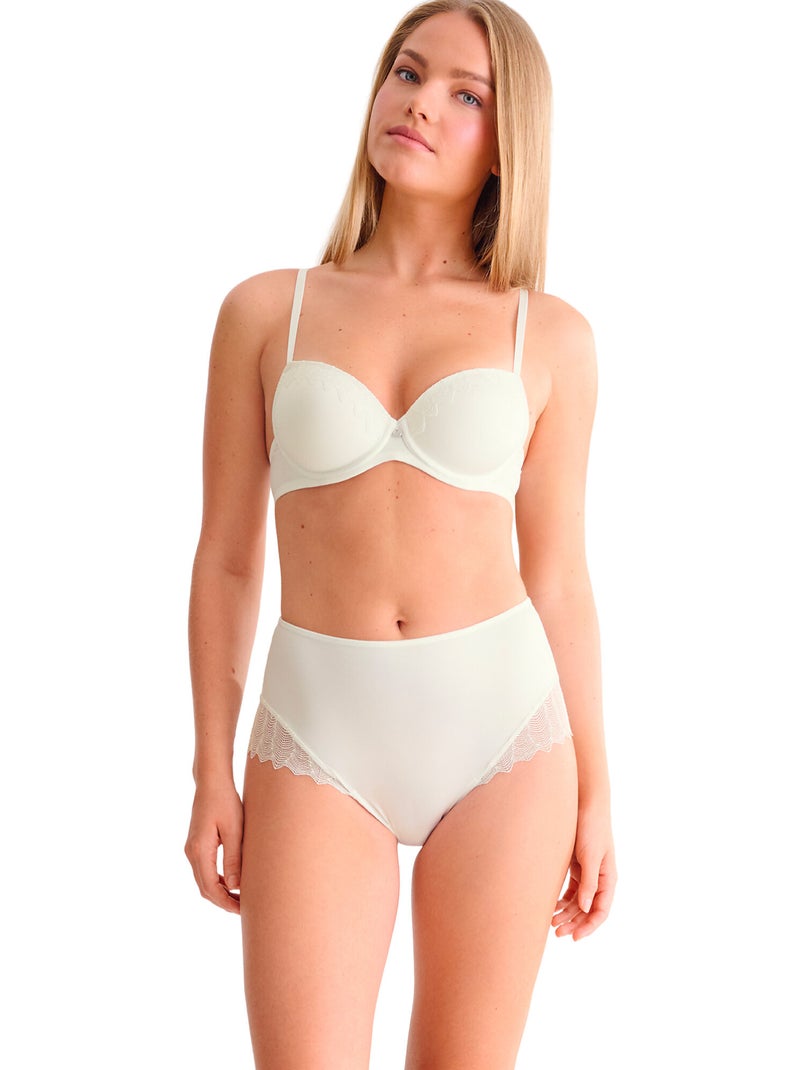 Slip met hoge taille stella Ecru - Kiabi