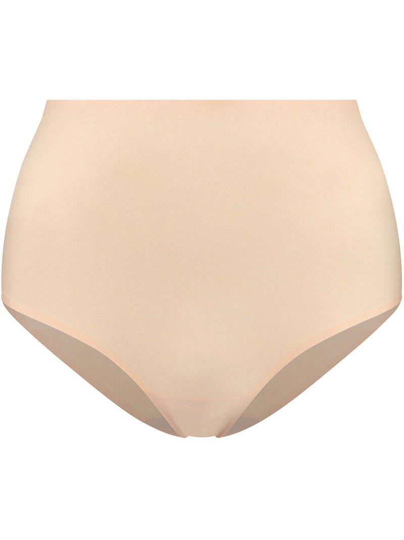Slip met hoge taille uni stretch Beige - Kiabi
