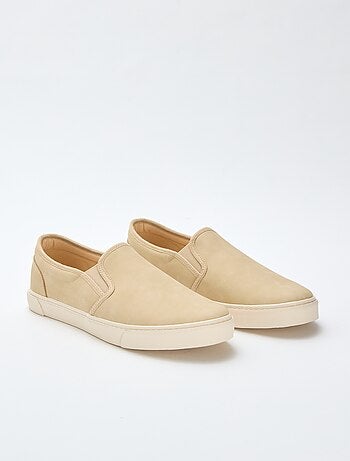 Slip-on sneakers in suedine