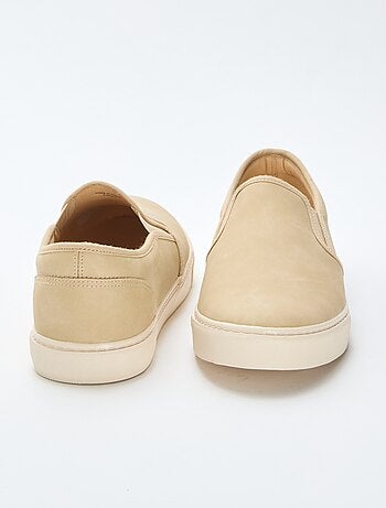 Slip-on sneakers in suedine