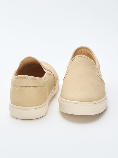 Slip-on sneakers in suedine - Kiabi