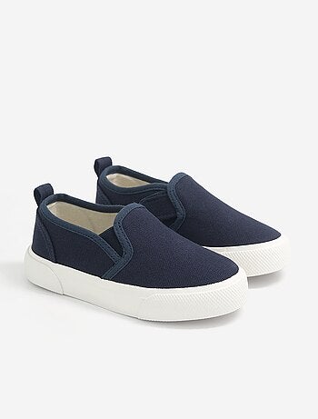 Slip-on sneakers met klittenbandsluitingen en motief