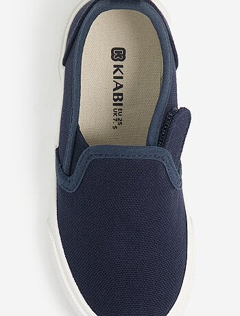 Slip-on sneakers met klittenbandsluitingen en motief