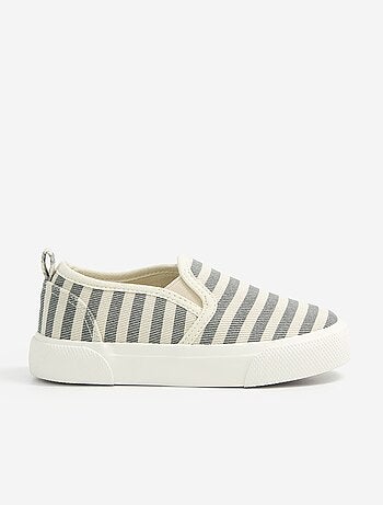 Slip-on sneakers met klittenbandsluitingen en motief