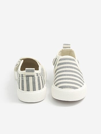 Slip-on sneakers met klittenbandsluitingen en motief