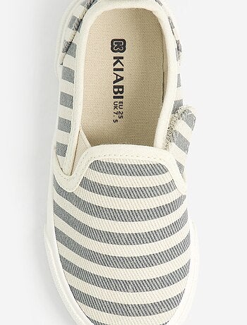 Slip-on sneakers met klittenbandsluitingen en motief