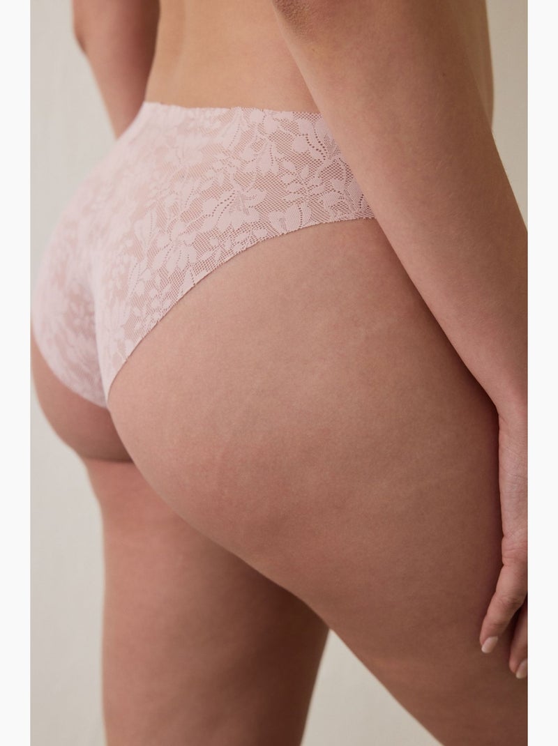 Slip van kant, onzichtbare afwerking, lasersnit, normale taille penti Lichtroze - Kiabi