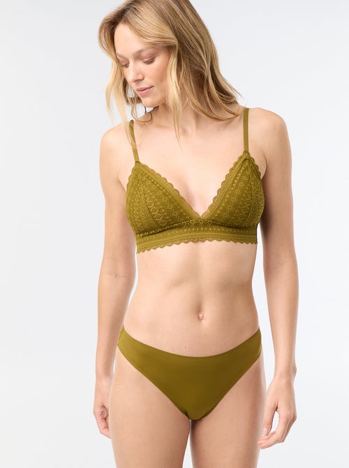 Slip van microvezel en kant - Kiabi