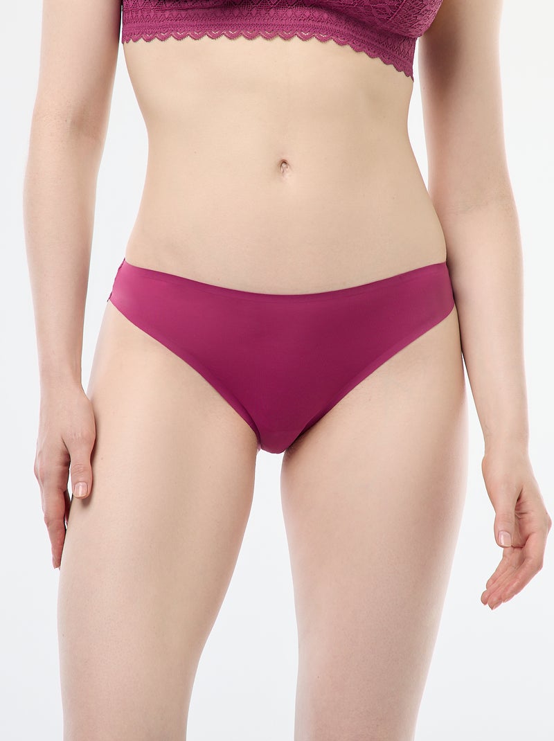 Slip van microvezel en kant Rose - Kiabi