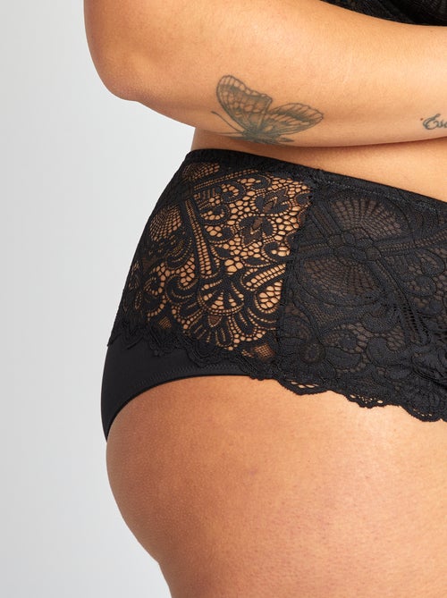 Slip van microvezel en kant - Kiabi