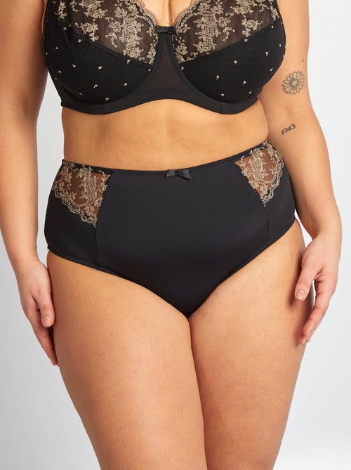 Slip van microvezel met borduursels - Kiabi