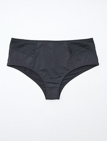 Slip van satijnachtige stof met kant