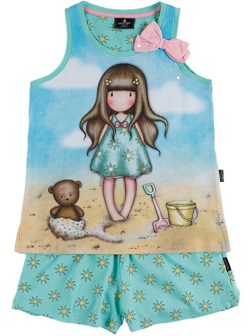 Slipe meisjespyjama tanktop hello summer santoro - Kiabi