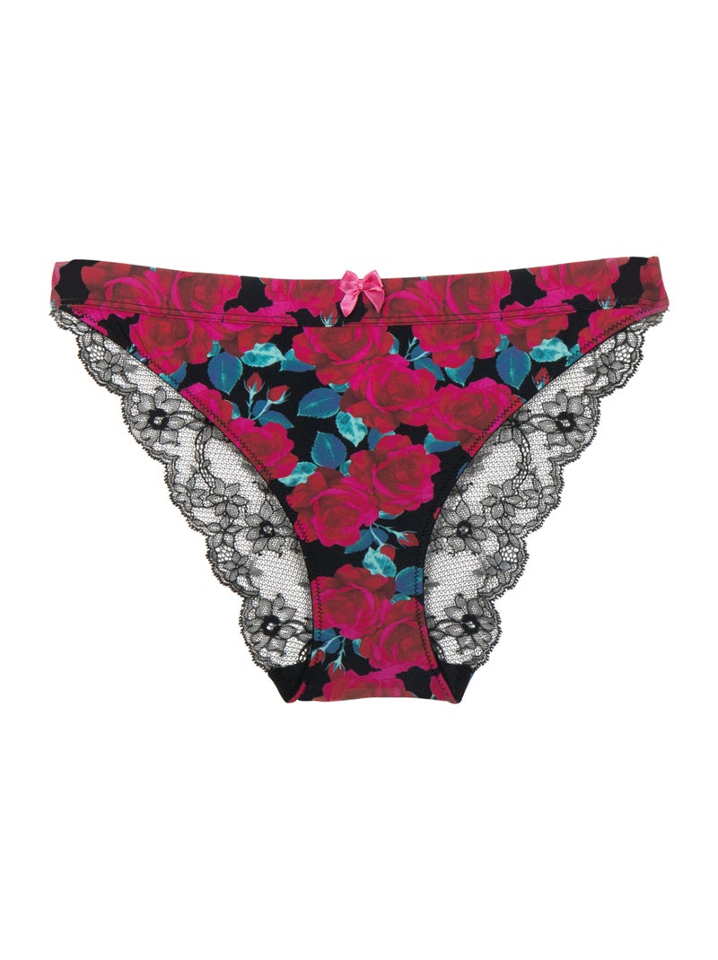 Slipje dames love mood cute passio Zwart/Groen/Rood - Kiabi
