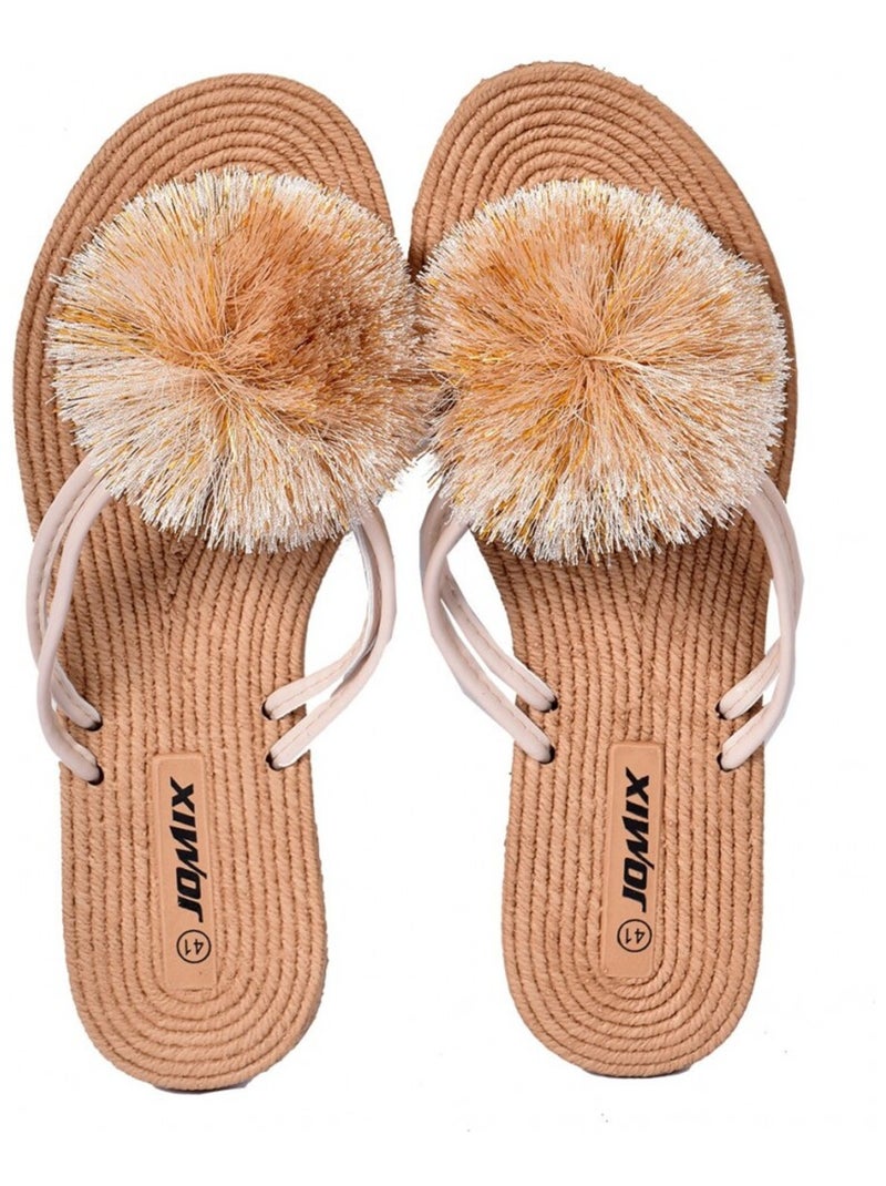 Slipper Dames PREMIUM Taupe - Kiabi