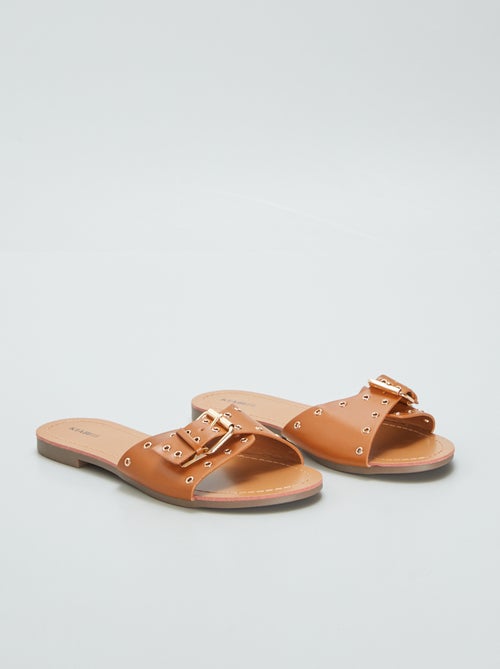 Slippers met bandjes met gespen - Kiabi