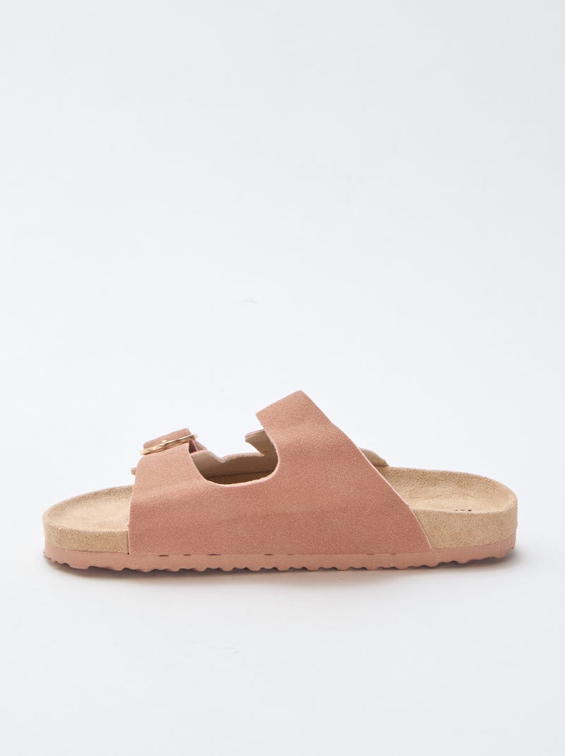 Slippers met dubbele band Rose - Kiabi
