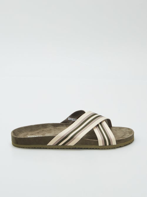Slippers met gekruiste bandjes - Kiabi