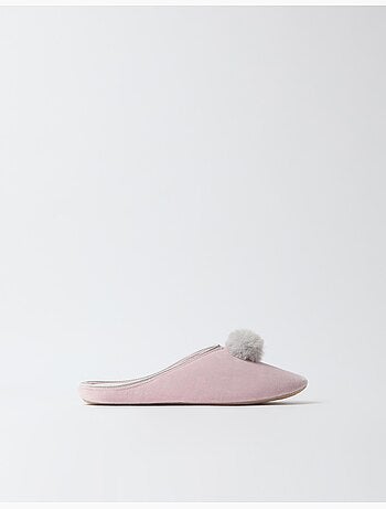 Slippers met pompom, mo fashion