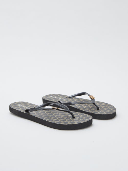 Slippers met print en ananaspin 'My beach spirit' - Kiabi